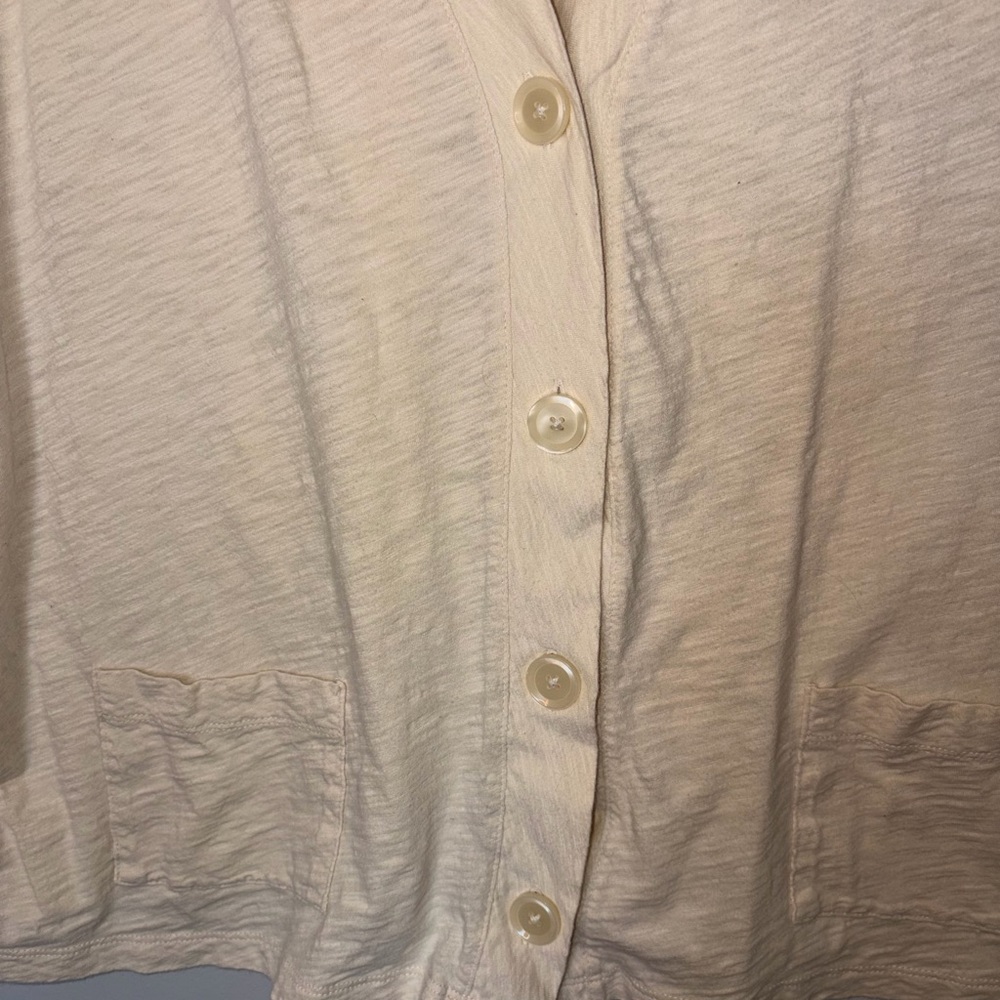 Talbots Cream Button-Up Cardigan - Picture 2 of 5